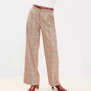 NWT Peyton Wide-Leg Trouser in plaid